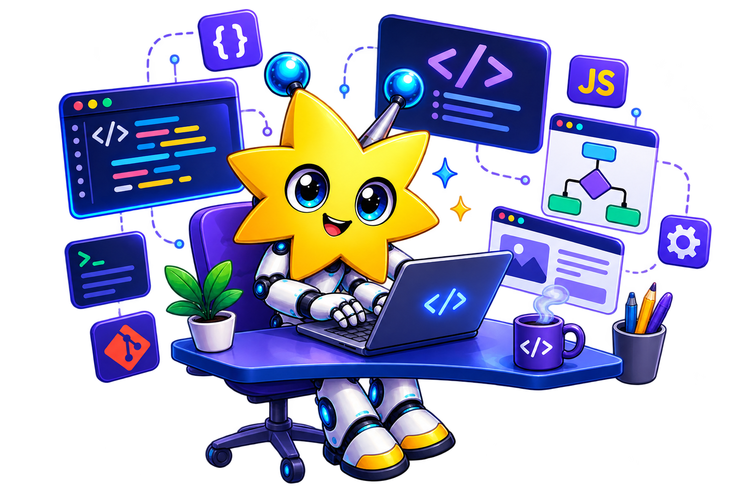 Mascote Lumi Área de Desenvolvimento